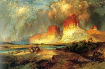 Acantilados del paisaje superior del río Colorado Thomas Moran Pinturas al óleo